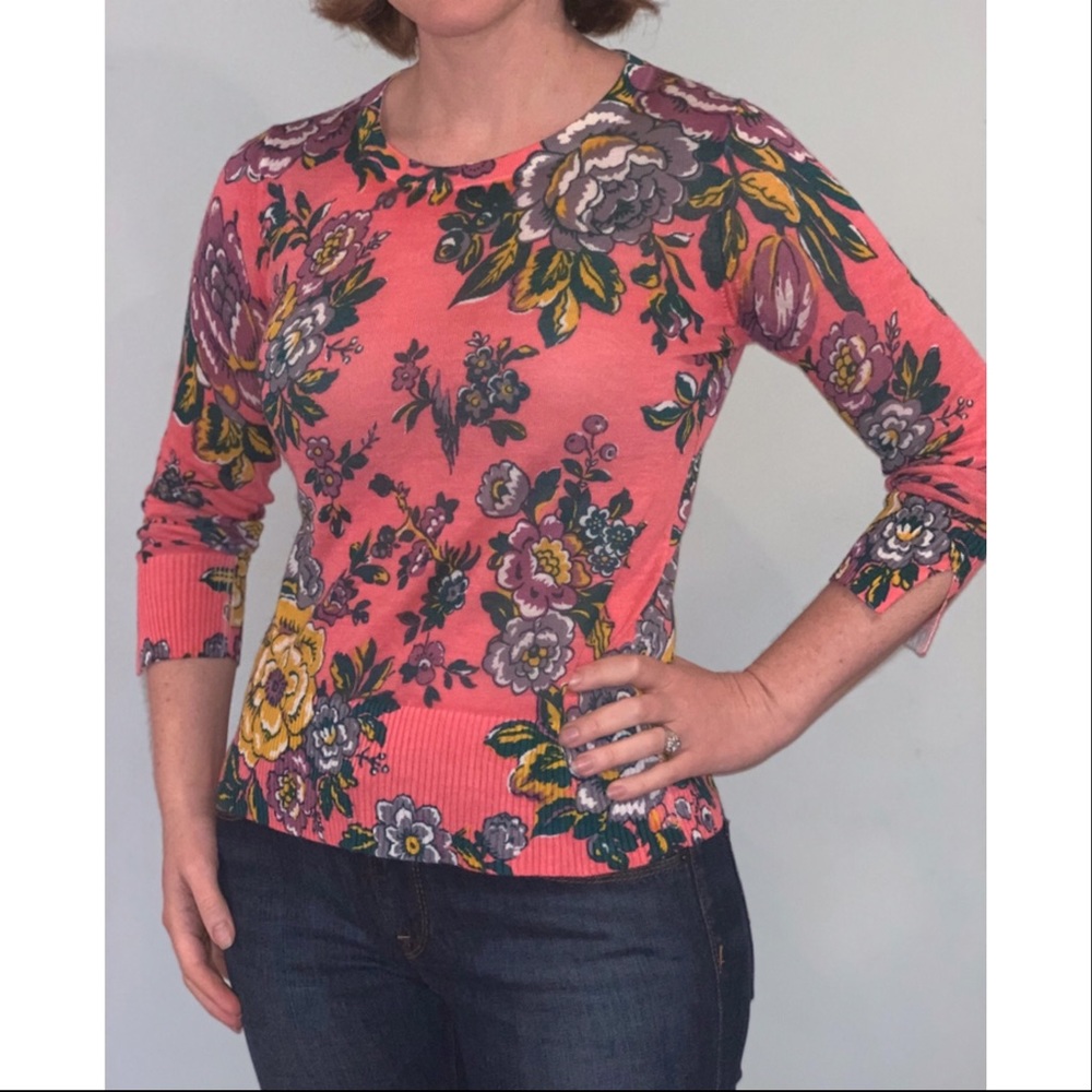LOFT XXSP Floral knit top.  Gorgeous!